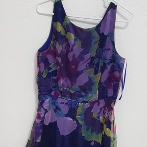 Purple  floral gown